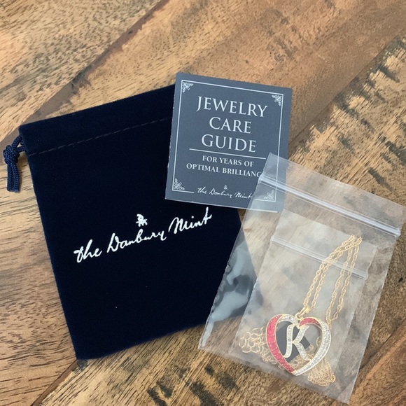 Danbury Mint Initial “K” Diamond & Crystal Necklace - Picture 6 of 8